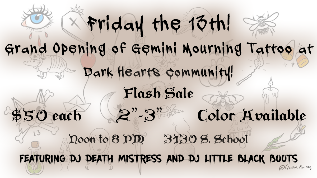 Gemini Mourning Grand Opening at Dark Hearts Community