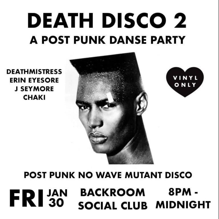 death disco jan 2026 flyer