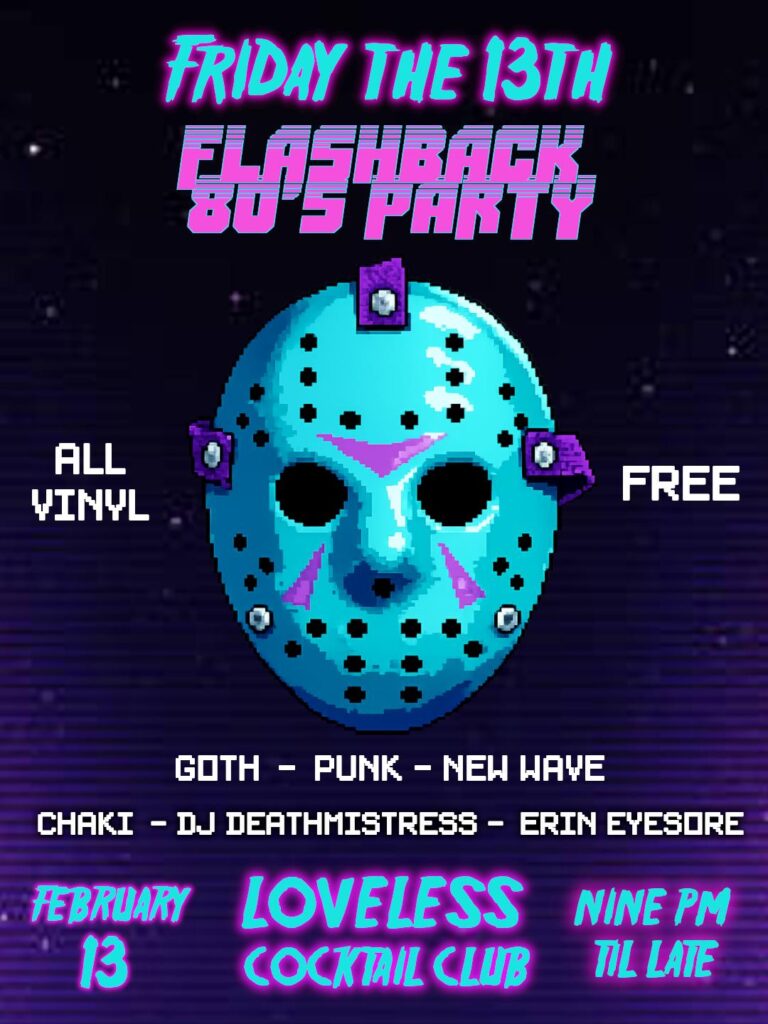 friday the 13th 80s flashback party