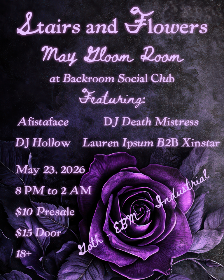 Gloom Room May 2026 flyer