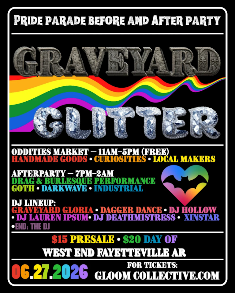 pride flyer 2026 graveyard glitter