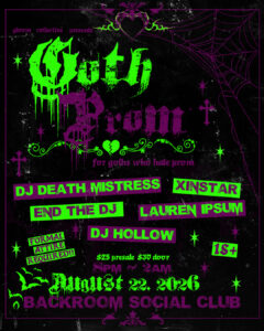 Goth Prom 2026 flyer